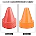 Hapivida Mini Soccer Cones, 10Pcs Sport Training Agility Marker Cone Sports Cones Skating Barriers Plastic Marker Holder Orange Traffic Cone