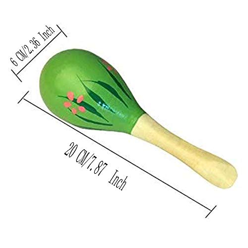 10 Pcs Wooden Egg Shakers Maracas Percussion Musical Egg for Easter Basket Stuffers, Easter Egg Fillers, Musical Instrument, Easter Hunt(Assorted Colors)