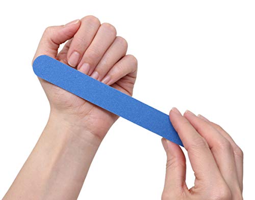 Allegro Combs 7 In. Nail Files Double Sided Wooden Emery Boards For Natural And Acrylic Grits 100,180, 120/240 Usa. 10 Pcs. (120/240 Grit Blue) #TOP6