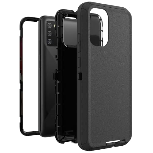 Image of Case for Galaxy A42, Heavy-Duty Tough Rugged Shockproof Drop Protective Cover Cases for Samsung Galaxy A42, Black