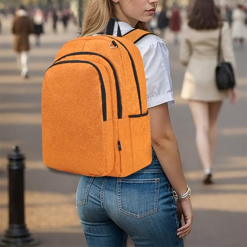 NGIL Glitter Performance Large Canvas Sports Backpack, Dance Backpack, Gymnastics, Cheerleader Essential Backpacks (Orange)2