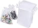 Produktbild UClever 50 Stück Organzabeutel Organza Schmuckbeutel Geschenk Hochzeit Säckchen (Weiß 17x23)