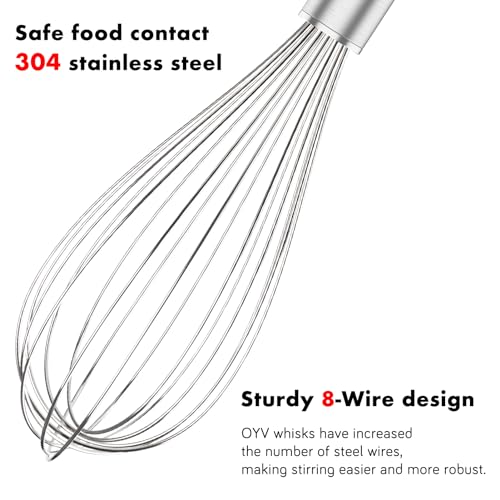 Oyv 304 Stainless Steel Whisk Set, Dishwasher Safe Metal Whisk thumb #1