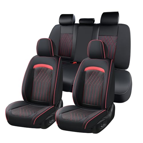 Image of FLORICH Car Seat Covers Full Set, Leather Seat Covers for Cars, Waterproof Car Seat Protector Breathable, Front and Back Seat Covers for Cars, Automotive Seat Covers Universal Fit for Most SUV Truck
