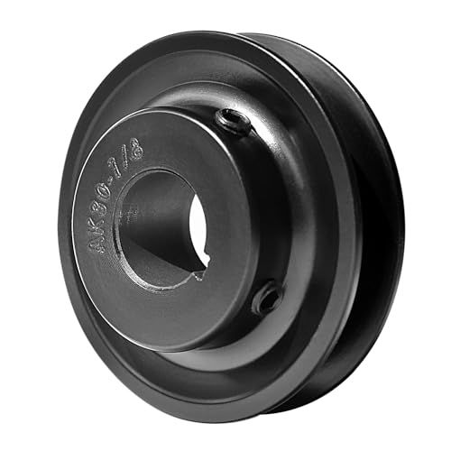 MINERGUY Mechanical V Belt Pulley 7/8 Bore, 3' OD Single Groove Web Sheaves, Cast Iron, for A, 3L & 4L V-Belt...