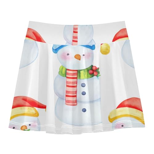 Athletic Shorts for Girls Skorts Cute Winter Snowmen Tennis Skirts for Kids Summer Butterfly Skirt 3t2