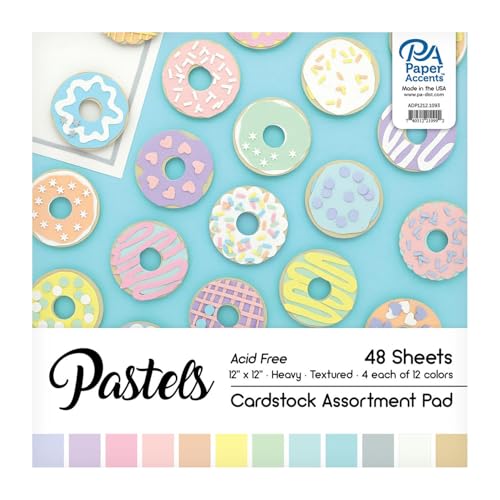 Paper Accents 12x12 Pastel Cardstock Pad