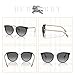 BURBERRY Willow BE4316 385311 54MM Black/Grey Gradient Round Sunglasses for Women +BUNDLE with ACCESSORY EYEWEAR KIT