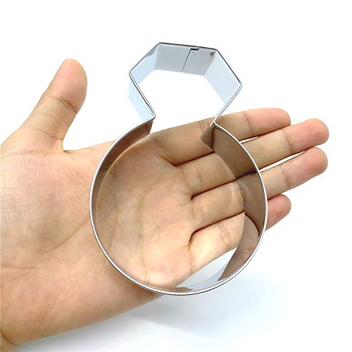Liliao Diamond Ring Cookie Cutter For Wedding/Engagement - 2.8 X 4 Inches - Stainless Steel #TOP2