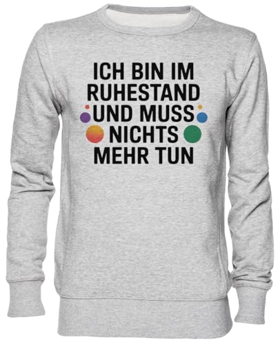 Sweat-shirt jersey unisexe gris homme femme imprimé humour retraite