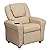 Flash Furniture Vana Contemporary Beige Vinyl Kids Recliner with Cup Holder and Headrest from Flash Furniture