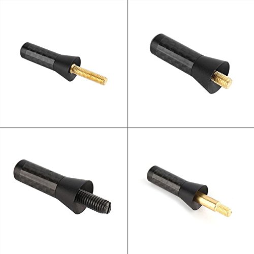 ANTENNA AUTO CORTA UNIVERSALE 3,5 CM MINI FIBRA CARBONIO ALLUMINIO RADIO TUNING