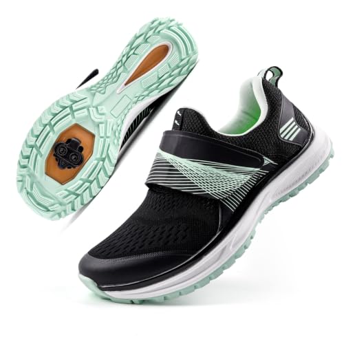 Image of Women's Indoor and Outdoor Cycling Shoes - Comfortable and Breathable - Compatible With SPD Cleats