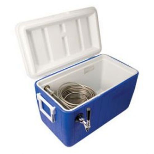 Single 1 Faucet Draft Beer Jockey Box Assembly 50' Cooling Coil 24qt