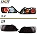 USR DEPO 00-09 S2000 JDM Style LED Black Chrome Housing Sequential Full LED Smoke Lens Tail Light Bar Set (Left + Right) Compatible with 2000-2009 Honda S2000 AP1/AP2 (2D Convertible)