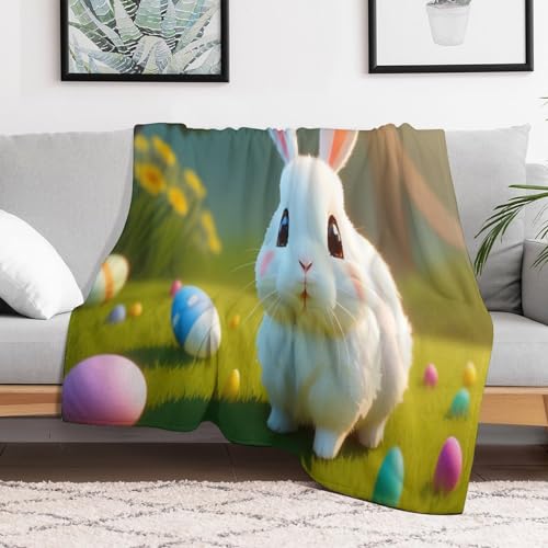 Couverture lapin mignon plaid flanelle douce lit canapé