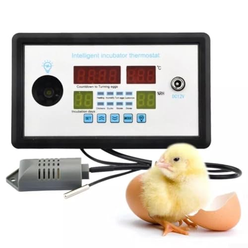Controlador de temperatura digital, incubadora de controlador de huevo con termostato automático multifunción de temperatura (12V)