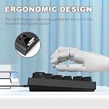 A.JAZZ AK820 75% TKL Wired Mechanical Keyboard,Hot-Swappable Red Switch,Gasket Mount Gaming keyboard White Light,82 Keys with CNC Volume Knob,Poron Foam,OEM PBT Keycaps for PC/WIN/MAC-Black - Image 9