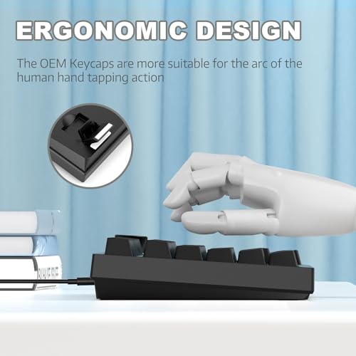 Teclado mecânico Ajazz AK820 com controle de botão CNC, teclado de montagem de junta 75% e teclado U