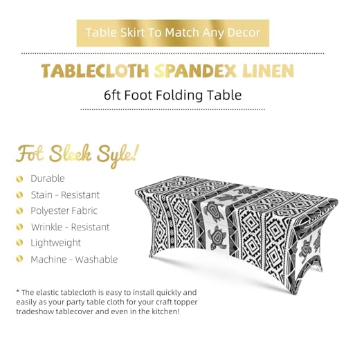 Nappe imprimée rayures ethniques nappe rectangulaire table 1,8m