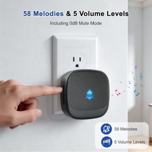 Wireless Doorbell with 2 Buttons, Waterproof Door Bells & Chimes Wireless by PHYSEN - Image 3