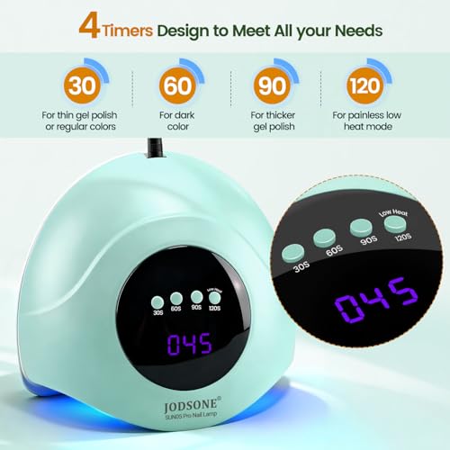 Image of JODSONE Fast Curing U V LED Nail Dryer with 4 Timers Auto Sensor Nail Lamp Green