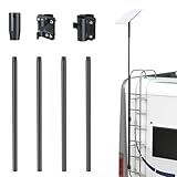 for Starlink Pole Mount Starlink GEN 2 Flagpole Mounting Kit with RV Ladder Mount, RV Flag Pole kit Adapter Mounting Kit for starlink mini and GEN 2 Version