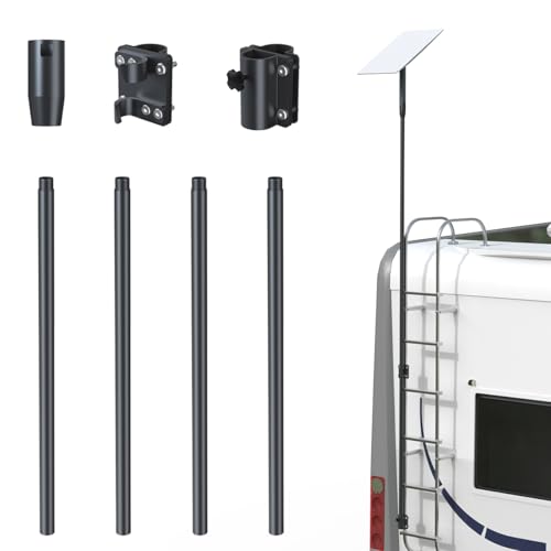 Starlink Pole Mount Starlink GEN 2 Flagpole Mounting Kit with RV Ladder Mount, RV Flag Pole kit Adapter Mounting Kit