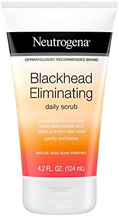 Neutrogena Blackhead Eliminating Daily Facial Scrub With Salicylic Acid Acne Medicine, Exfoliating Face Wash for Blackheads, 4.2 oz (Pack of 6)