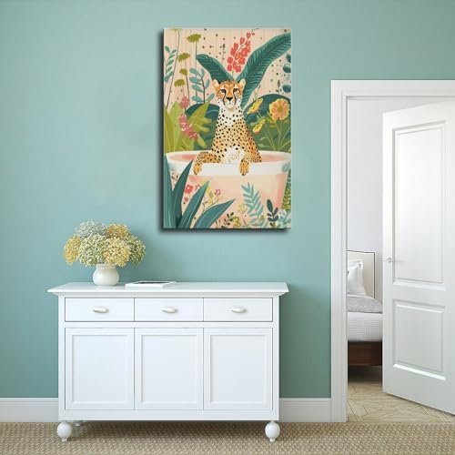Impression sur toile guépard déco bohème grand format - 4
