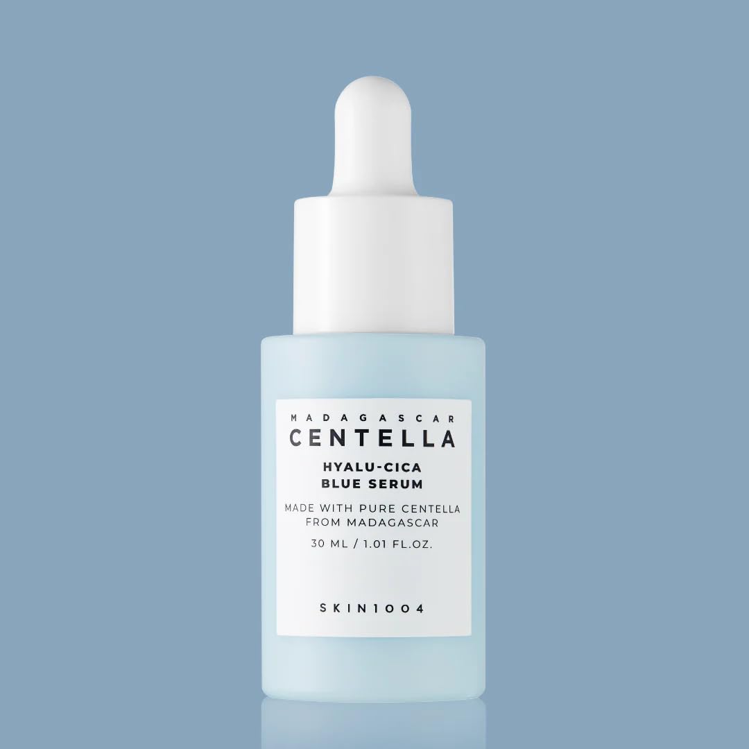 SKIN1004 Hyalu-CICA Blue Serum 30ml, 5 Layer Hyaluronic Acid Cica Niacinamide, Hydrating and Refreshing Multi-Care Solutions