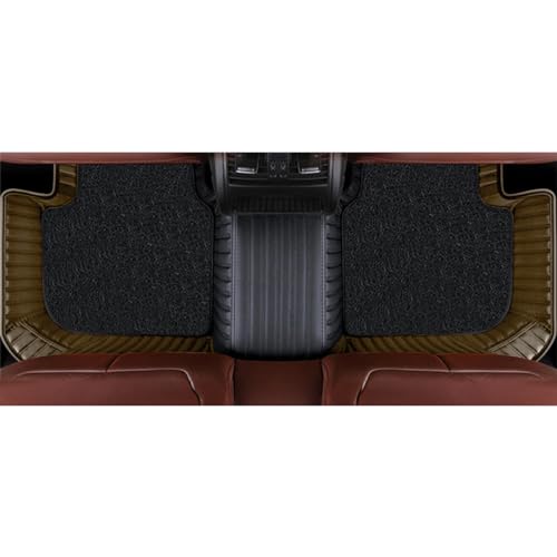 Image of Autofurnish Combination 9D Car Mat Full Set for Maruti Suzuki Dzire 2024 || Luxury Leather Dual-Stitch Full Set 9D Car Floor Mat || 100% Waterproof || Color : Black SP-Coffee