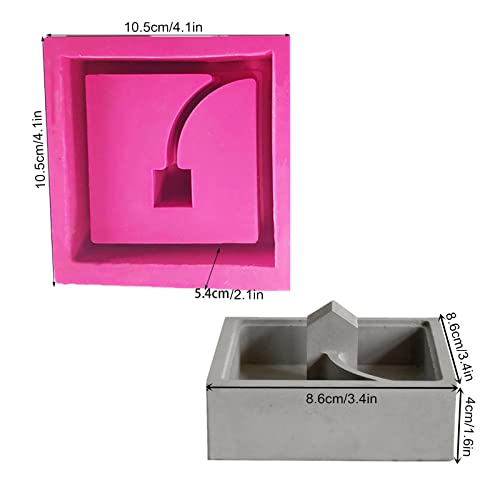 Square Flower Pot Silicone Mold Concrete Succulent Planter Cement Clay Mold Plant Potted Micro Landscape Moss Bonsai Mould Desktop Ornaments #TOP1