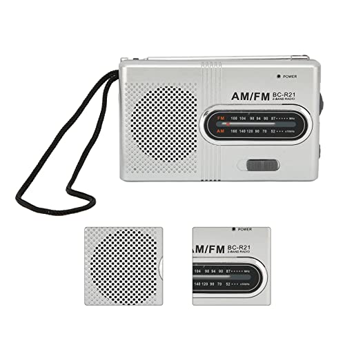 Radio portátil AM FM con altavoz y entrada para auriculares miniatura 6