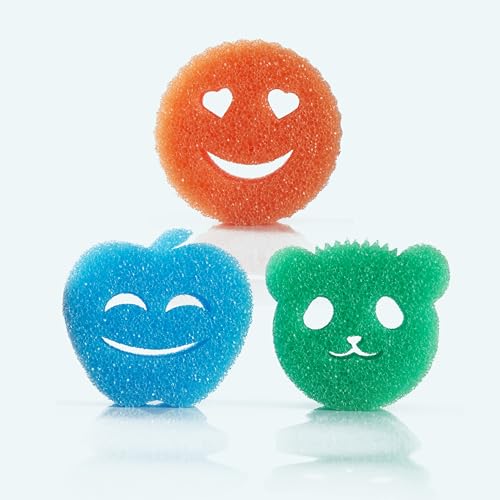 9 Pcs Scrubber Color Sponges,Non-Scratch Cleaning Sponges Kitchen,Temperature Controlled Kitchen Sponge for Washing Dishes,Household Bathroom Odor Resistant Scrubber-Bpa Free