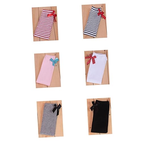 SAFIGLE Bow Knee Socks Thigh Socks Striped Stocking Over The Knee Sock High Socks High Socks Black3