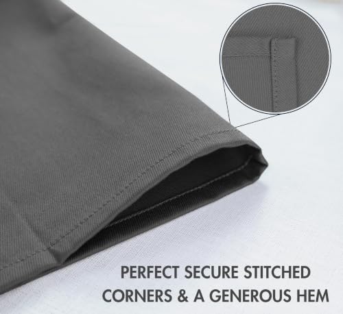 Image of Ruvanti Cloth Napkins Set of 6, Cotton Enrich 18 inchx18 inch - Charcoal Grey