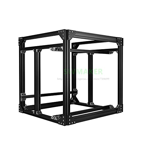 Lysee 3D Printer Parts & Accessories - BLV MGN Cube 3D Printer Aluminum Extrusion Frame Full Kit w/Nuts Screw Bracket Corner F/CR-10 365mm Z Height - (Size: Only AL extrusions, Color: Black)