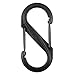 Carabiner Clip, 3-1/2 in., Plastic, Black