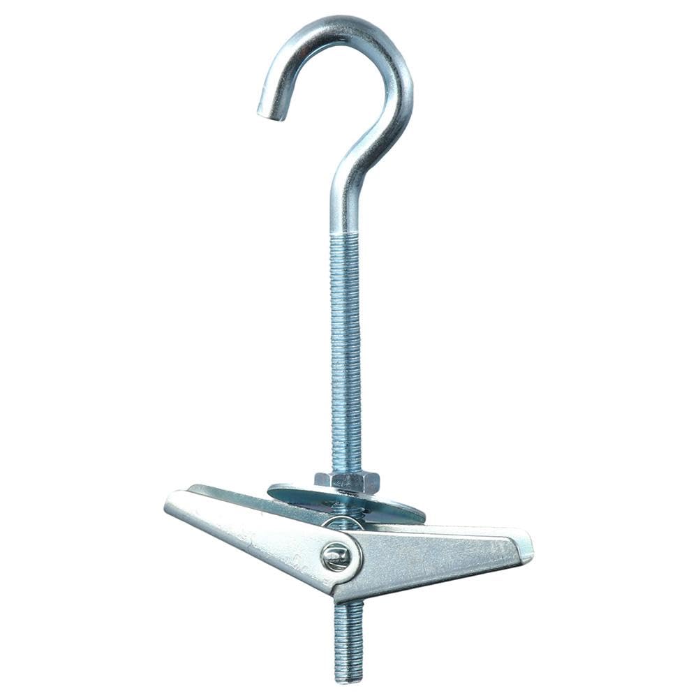 HOBBYIN 10pcs Ceiling Hooks for Hanging Plants, Silver White 90mm Finish Galvanized Steel Hangers Hooks Kit Plant Hanging Universal