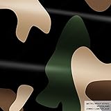 Metro Wrap Series Woodland Jumbo Camouflage 5ft x 3ft (15 sq/ft) Camo Vinyl Car Wrap Film