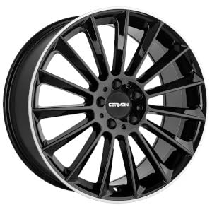 4X Carmani 17 Fritz Black Lip Polish 10.5X21 ET25 - LK5/112 ML66.6 Felge Alu-image