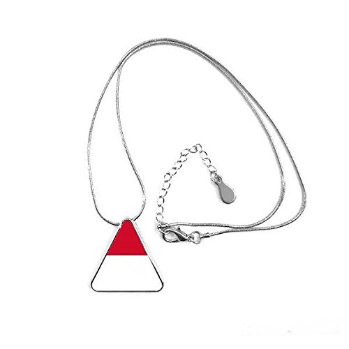 Collier drapeau Indonésie bijou léger sans ternissement triangle