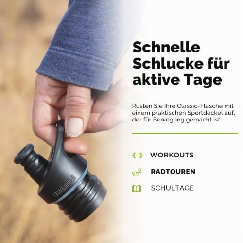 Klean Kanteen Unisex – Erwachsene Classic Flasche, Kunststoff, Black, One Size – Ansicht 3