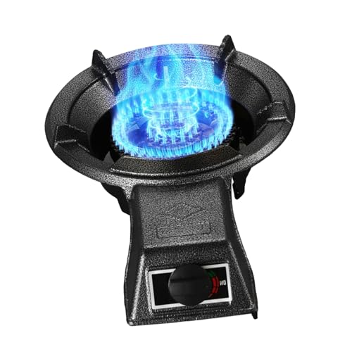 Cocina de mesa, estufa de gas portátil empotrable de doble función for interiores, ideal for restaurantes, catering, patios, campamentos, barbacoas y for freír pavos en casa.(LPG)