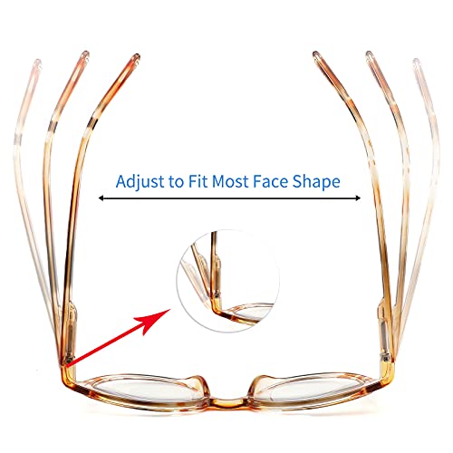 Image of 5 Pack Blue Light Blocking Glasses for Women,Stylish Ladies Computer Eyeglasses with Spring Hings,Anti Glare /Eyestrain