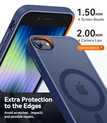 Image of CANSHN Magnetic Shockproof for iPhone 8 /7 & SE (3rd /2nd Gen) Case, Blue