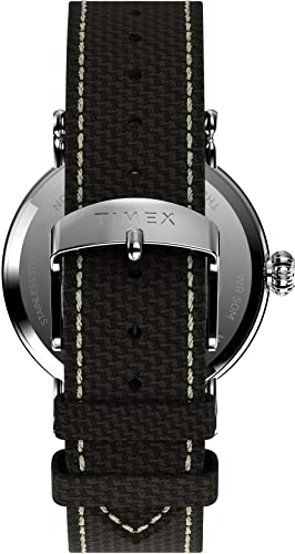 Timex 40 mm Standard 3-Hand Leather Combo Strap Watch