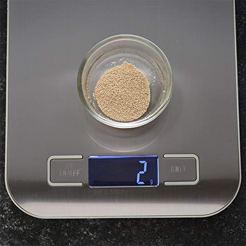 Stickit Graphix Digital Kitchen Scale,Food Scale Weight Grams and Ounces for Baking and Cooking,Stainless Steel and LCD Digital Display (Silver) - Thumbnail 7