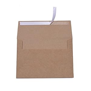 A7 Brown Kraft Paper Invitation 5 x 7 Envelopes – 50 Pack,Self Seal,For 5×7 Cards| Perfect for Weddings, Invitations…